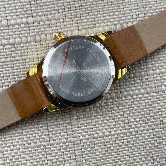 FMD Women Wristwatch Brown Faux Leather band Quartz Analog Watch w/ Box - Picture 10 of 12